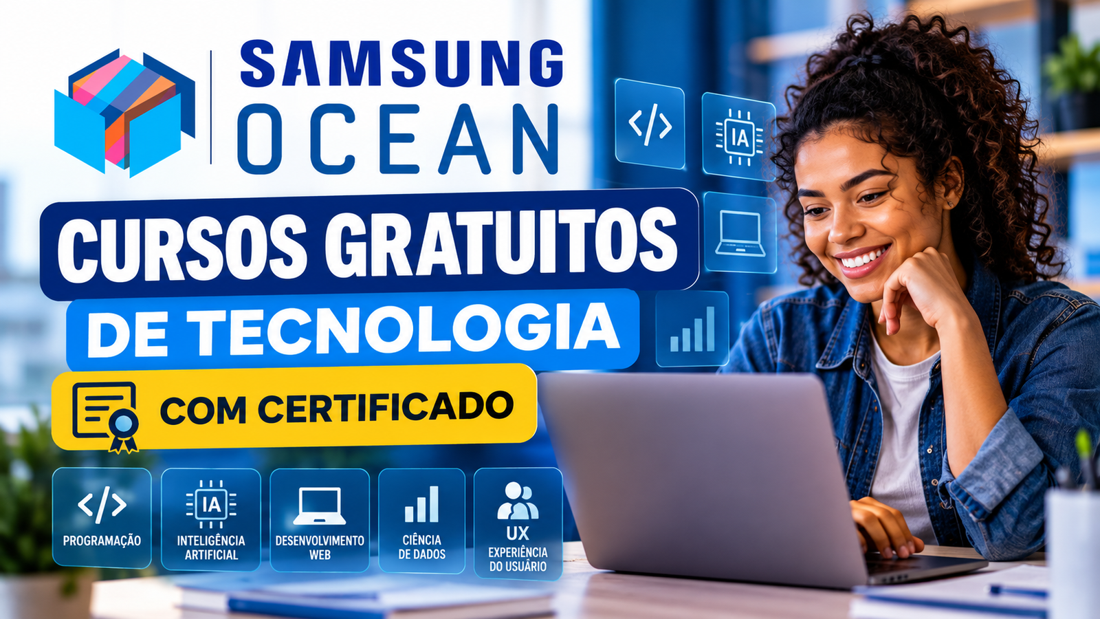 Samsung Ocean: cursos gratuitos de tecnologia com certificado